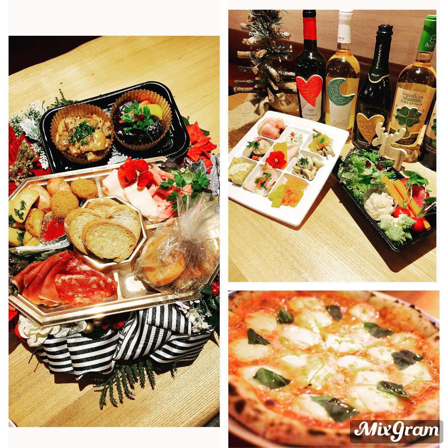 クリスマスオードブルのご予約が、続々と増えてまいりました皆様、ありがとうございます

今年は写真のものが全てセットでついて、

2人前で¥5000
お渡しは
24日  25日  26日のいずれも15時〜19時
最終受付は22日の22時までです。

数量限定となっております。
なお、25日のディナータイムは店内営業は休業させていただきます
クリスマスオードブルのお渡しのみの営業です。

ご予約はお早めにどうぞ！